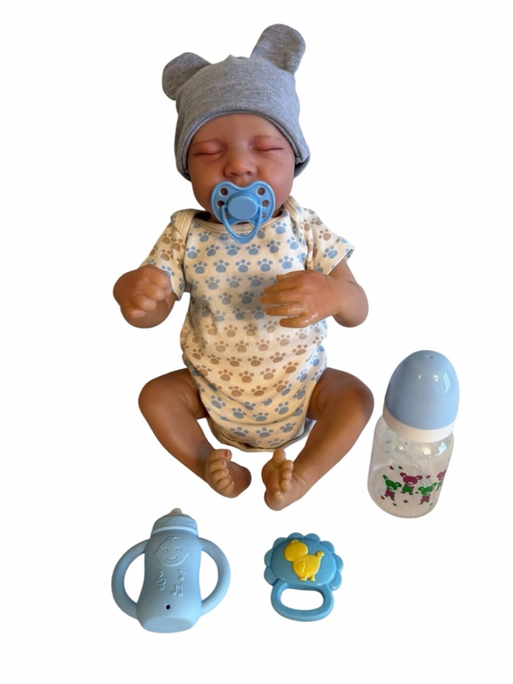 17” Posable Anatomically Correct Sleeping Vinyl Newborn Baby Boy Doll